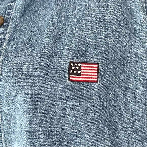 Marsh Landing Blues Women’s Denim Sleeveless Top size Large - Picture 11 of 11